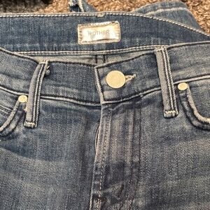 MOTHER High-Rise Women's Jeans in Medium Blue Denim